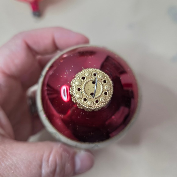 Vintage Christmas Ornaments Holiday Decoration Set of‎ 5 Decorative Balls - Picture 8 of 13